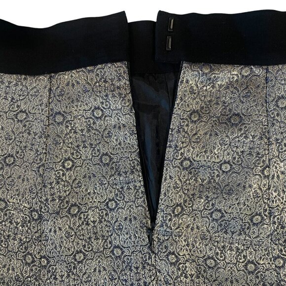 Narciso Rodriguez by Design Nation Metallic Gold & Black A-line Skirt | Size 4 - Picture 9 of 9